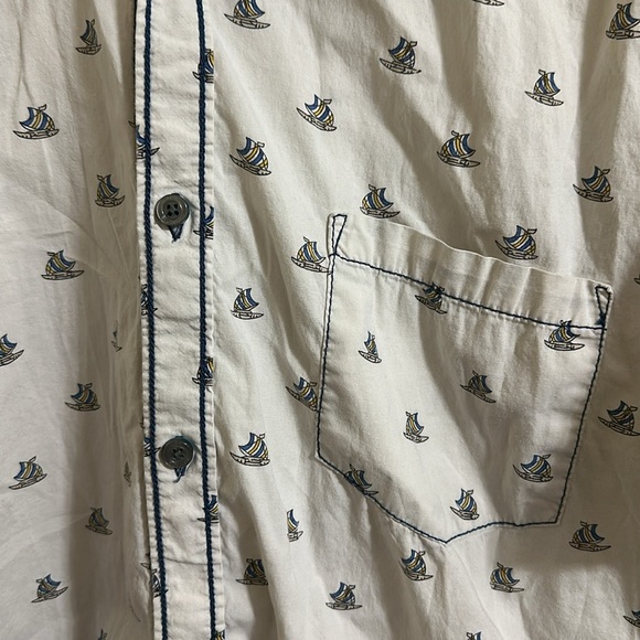EUC Tori Richard XL Sailboat Short Sleeve Button Down Shirt Nautical - Picture 2 of 5